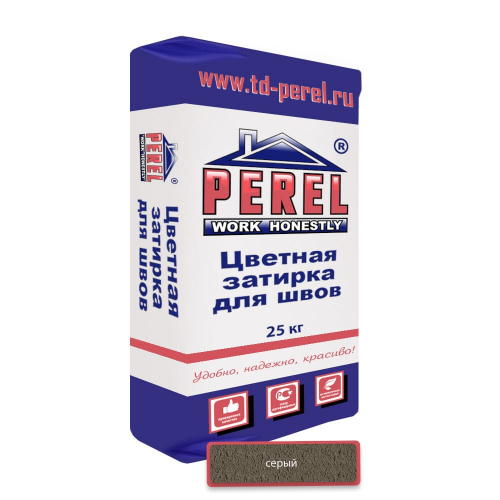 Цветная декоративная затирочная смесь Perel RL серая