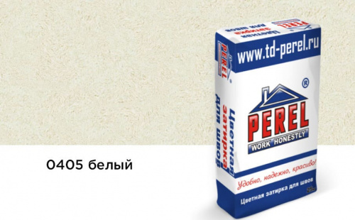 Цветная декоративная затирочная смесь Perel RL белая