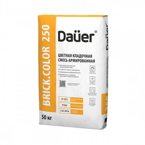 Цветная кладочная смесь армированная Dauer BRICK.COLOR 250 красная 50 кг