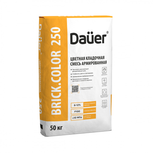 Цветная кладочная смесь армированная Dauer BRICK.COLOR 250 красная 50 кг