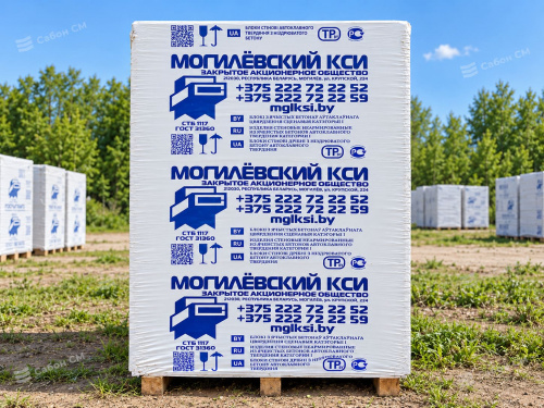 Газобетонные блоки Могилевский КСИ D700 600х175х250 перегородочные